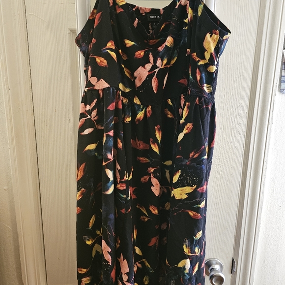 Torrid Size 3 Black Print Dress - Sleeveless - Picture 4 of 5